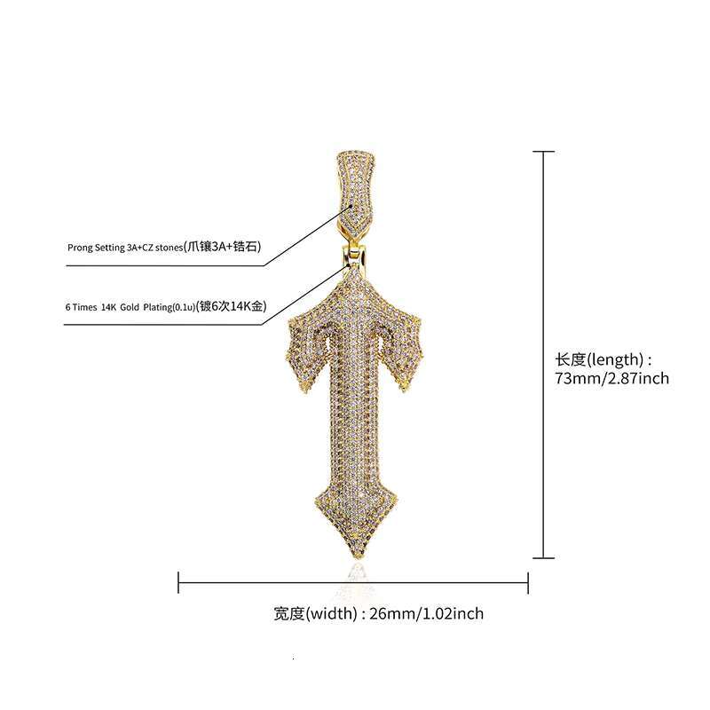 Blues New Initials Letter T Pendant Necklace for Men Women Iced Out Zircon Cross Necklace for Hip Hop Rock Jewelry
