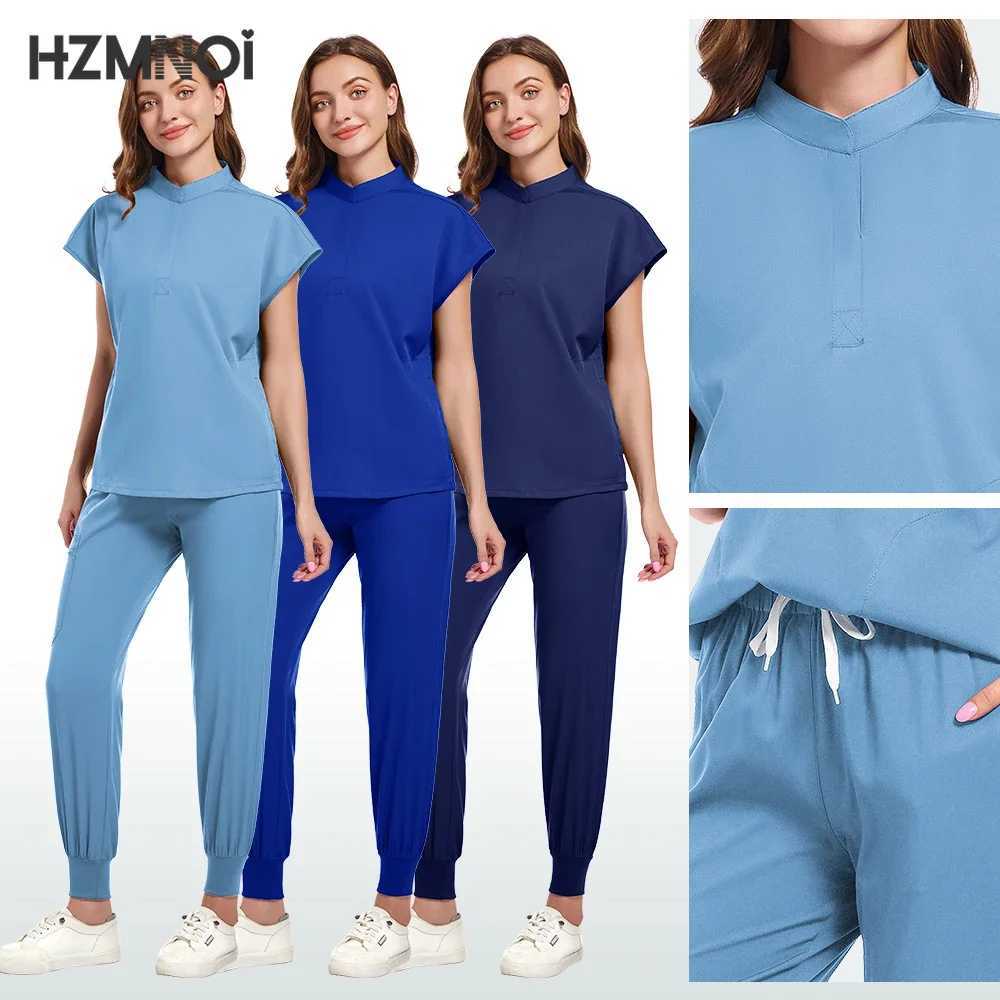 High Quty Unisex Nurse Uniform Men Scrubs Set Beauty Uniform Women Hospital Surgical Suits Dental Clinic Pet Shop Workwear X250410