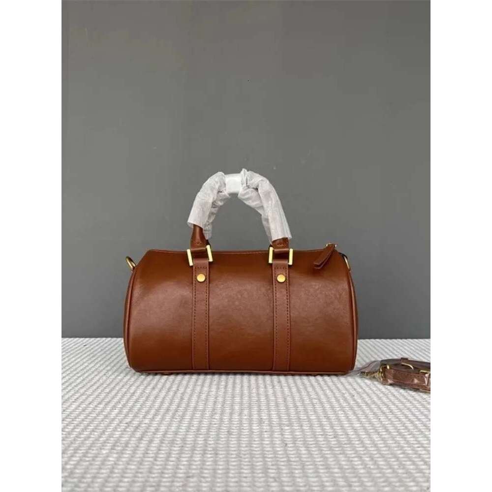 Designer Bag Retro Women Cowskin Genuine Leather Fashion Tote Handbag Solid Color Boston Bag Office Ladies Single Shoulder Crossbody Bags