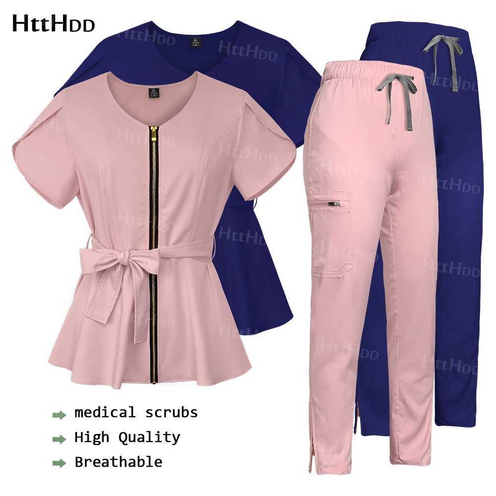 Trendy Hospital Jogger Clothing Womens Beauty Spa Sn Work Clothes Soft Health Nurses Medical Washers Doctor Uniform Set Women X250410