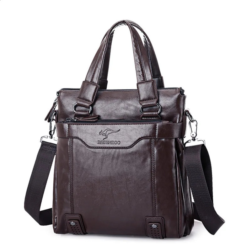 mens vertical handbag business briefcase shoulder cross body bag 250410