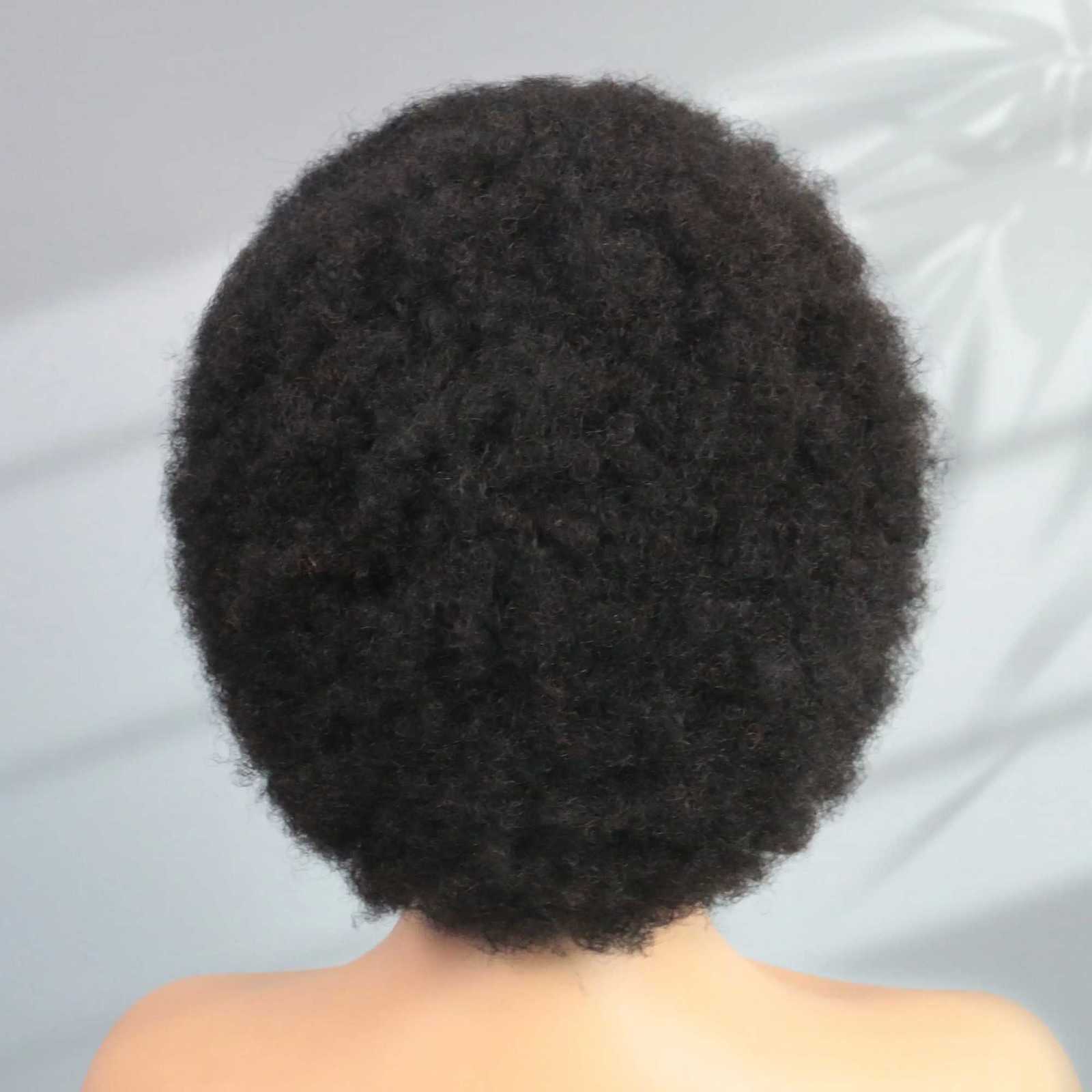 Afro Kinky Curly Human Hair Short Pixie Cut Wigs 13x4 lace for women short curly pixie remy wig 6 inch black color 180 densityT251111