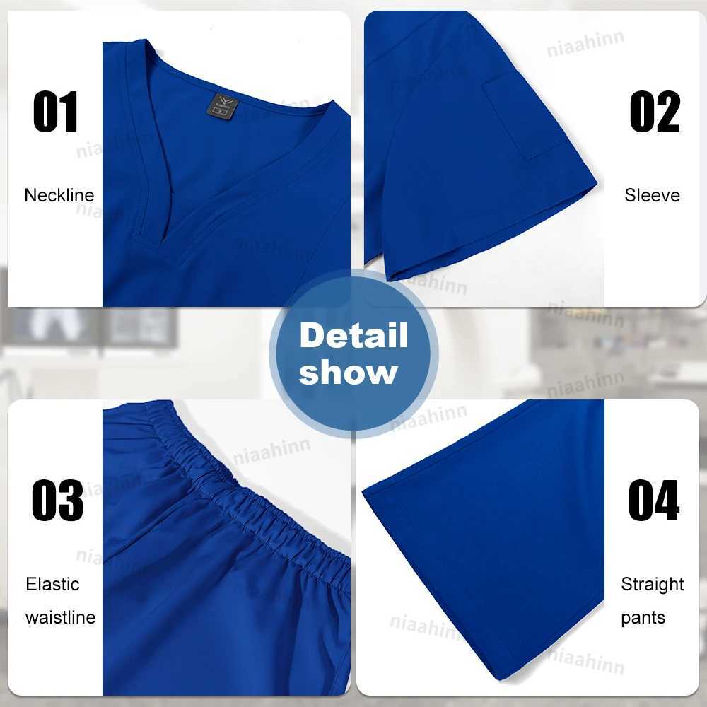 Scrubs Uniform Set Medical Scrubs Elastic Set Medical Care Nursing Articles Gender Surgery Uniform Womens Uniform X250410