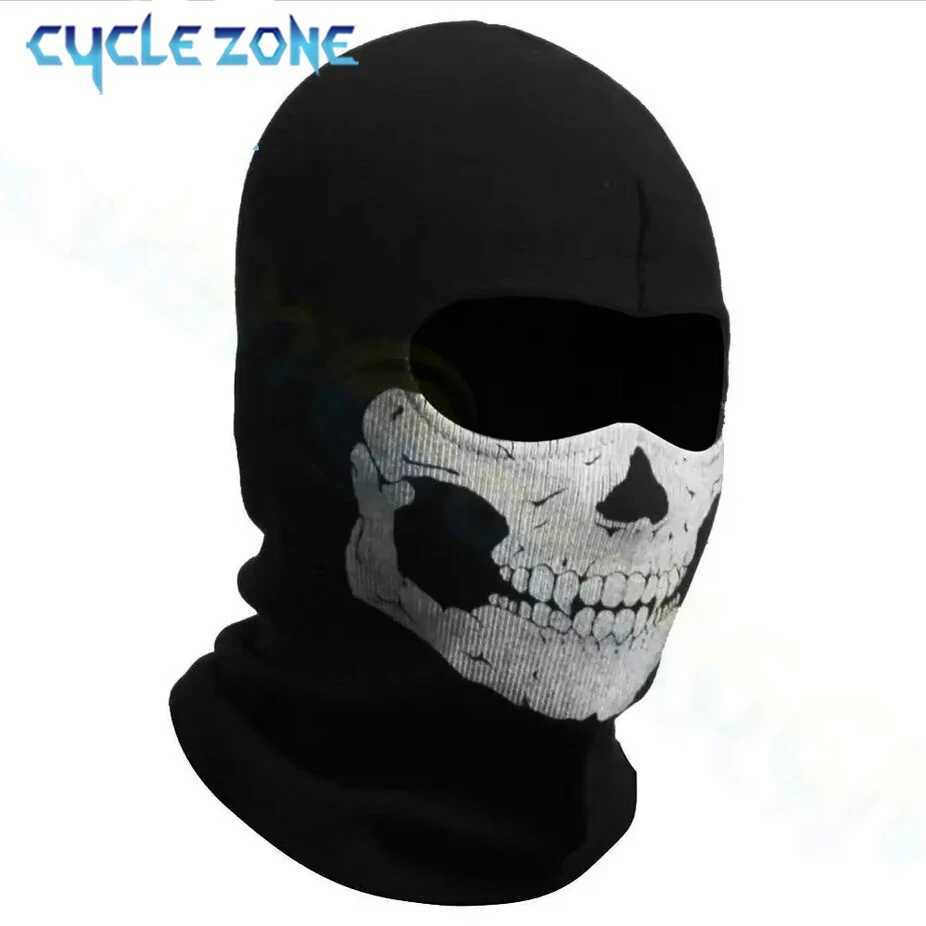 Bicycle Balaclava Full Face Mask Skull Print Motorcycle Full Face Mask Windproof Skiing Head Neck Warmer Bicycle Helmet Liner S251110{category}