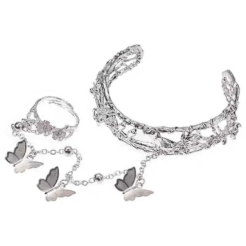 Tian Guan Ci Fu Bracelet Ring Adjustable Heaven Officials Blessing Hua Cheng Xie Lian Cosplay Accessories Butterfly Finger RingC250410