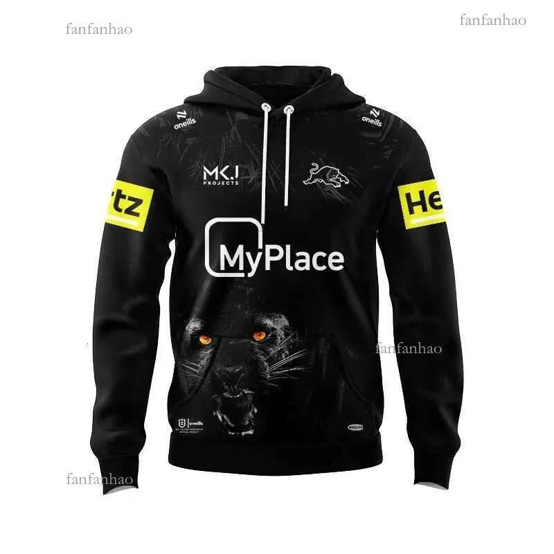 2024 New NRL Australian Navy Panther Adult DrAW Series Mens and Womens Printed Hooded Clothing XJ250322