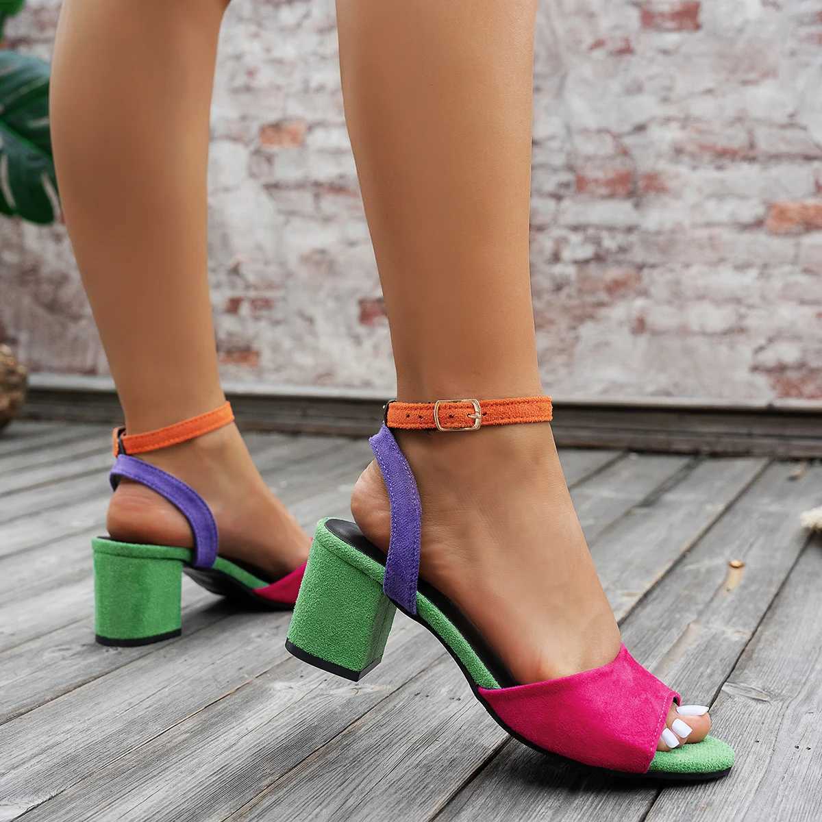 Womens Sandals New Fi High Heel Sandals Sexy Large Size Sandals Womens Strap High Quality Womens SandalsXJ250410