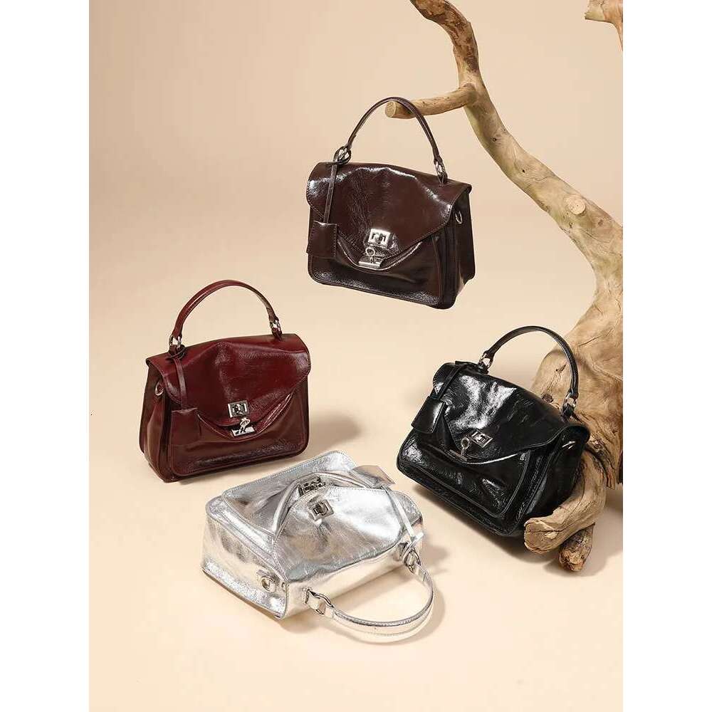 Designer Bag Genuine Leather Woman Small Square Shoulder Handbags Ladies Crossbody Bags Designer Minimalism Cowhide Bag