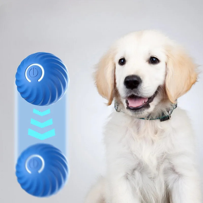 Pet Toy Ball Automatic Moving Dog Smart USB Jumping Rotating Interactive Chew for Puppy 251110