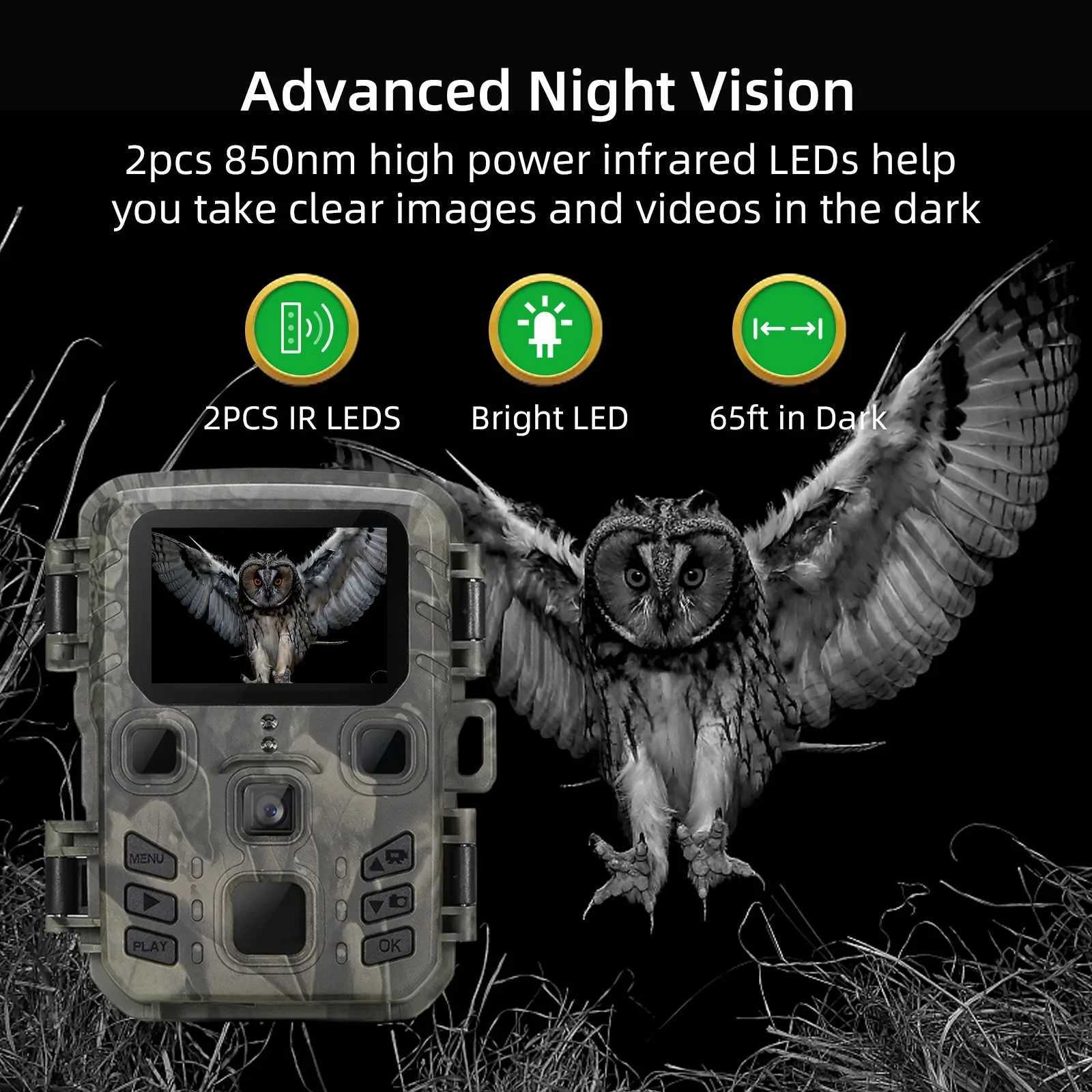 Outdoor WiFi Hunting Camera Application Control Tracking Camera Wireless BT 24MP 1296P Night Vision Sports Wildlife Trap Photos X2504111