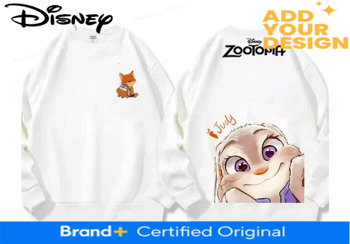 Disney Crazy Zootopia Pullover Women's Autumn and Winter Children's Clothes Couple Crew Neck Casual Fashion Jacket