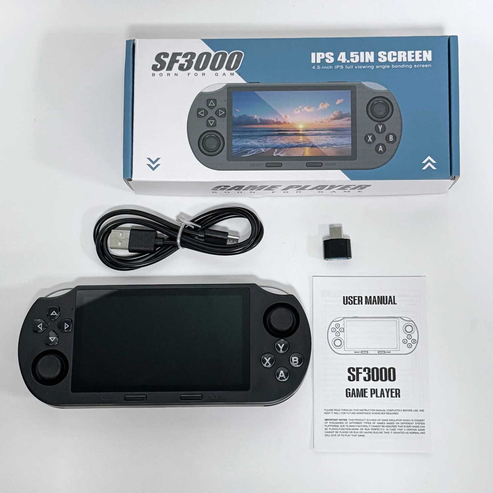 SF3000 handheld game console with a 45-inch large screen supporting e-books MP4 Music function built-in 20000gamesM251111