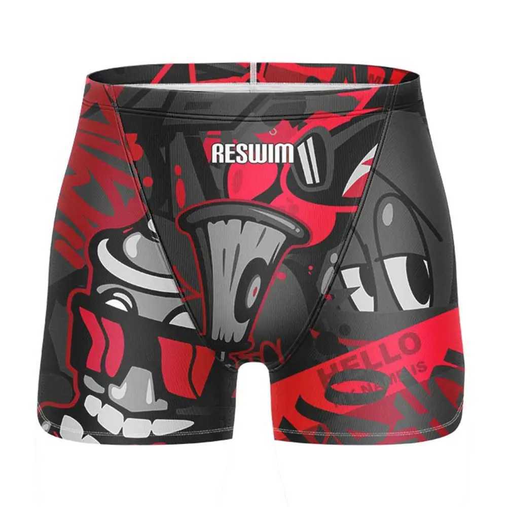 Summer Swimming Mainline Mens Swimming Jammer Surfing Shorts Endurance Sports Training Swimsuit Shorts Fitness Swimsuit Beach Tight ShortsW250410