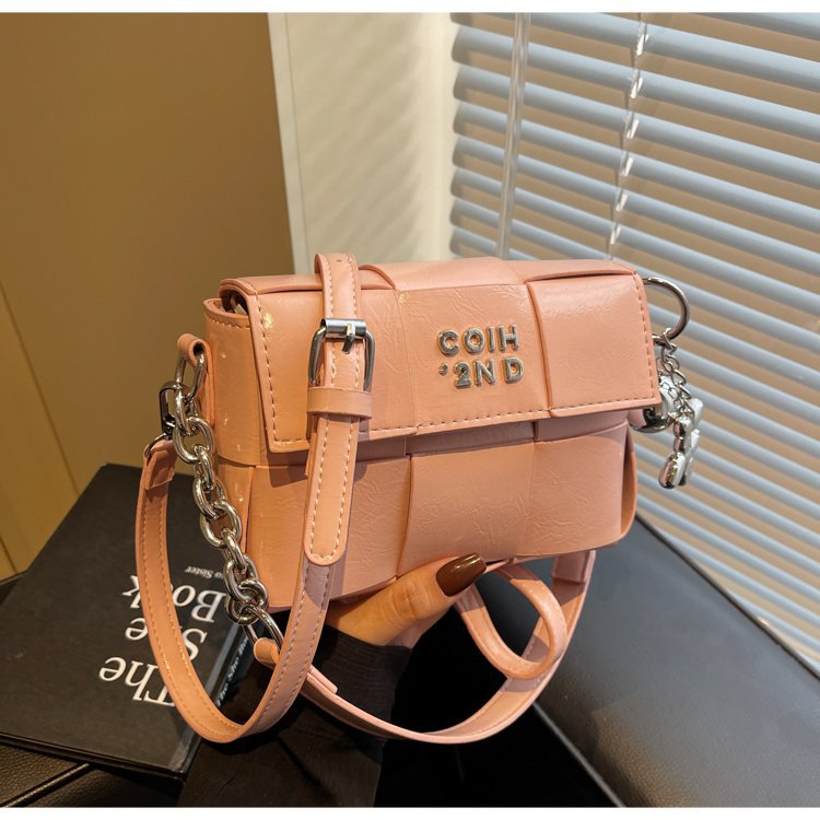 Vintage new style niche high-value small square bag woven fashion small bag single-shoulder versatile crossbody bag