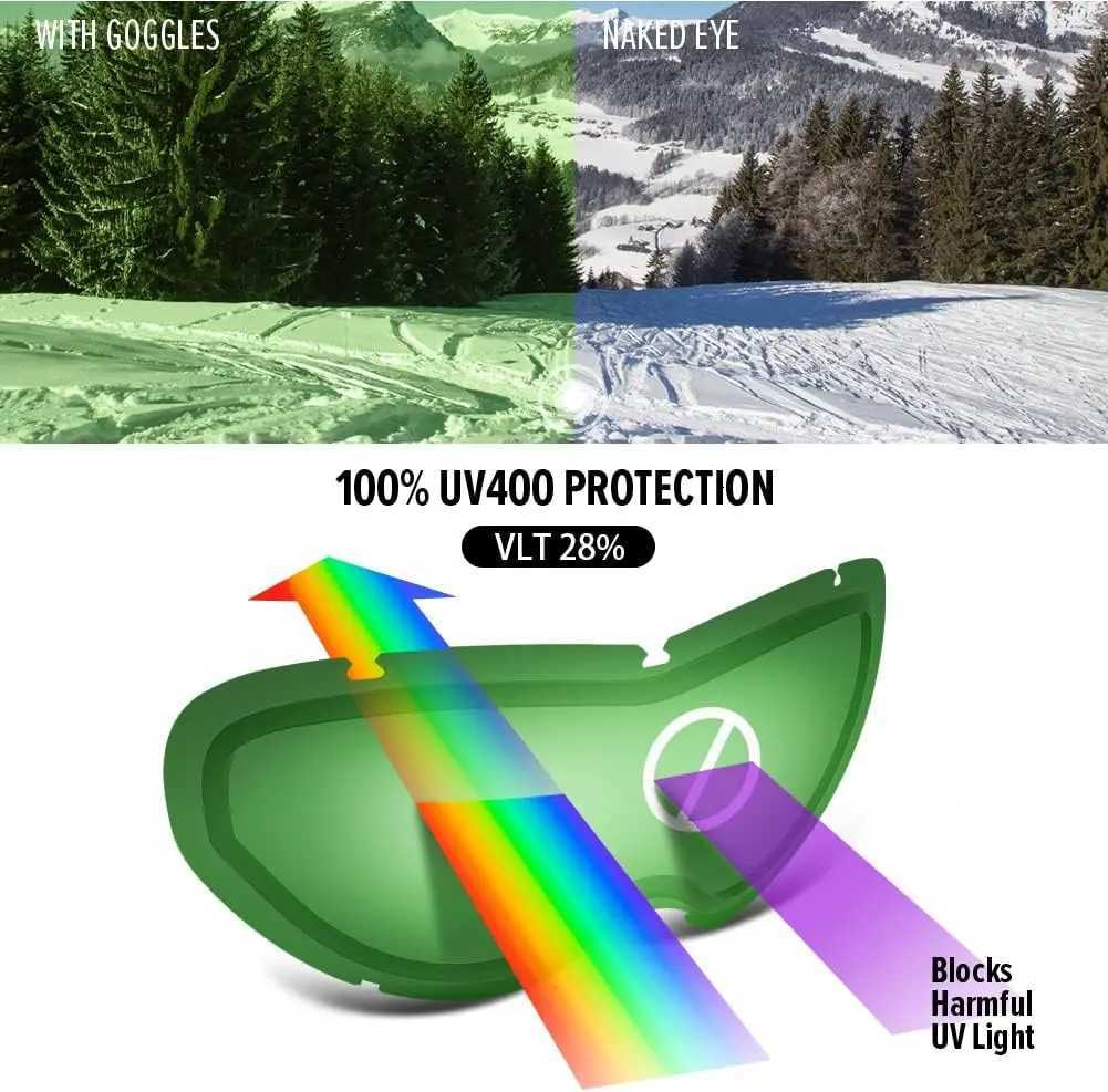 OutdoorMaster Kids Ski Goggles Snowboard Goggles - Youth Snow Goggles K251110