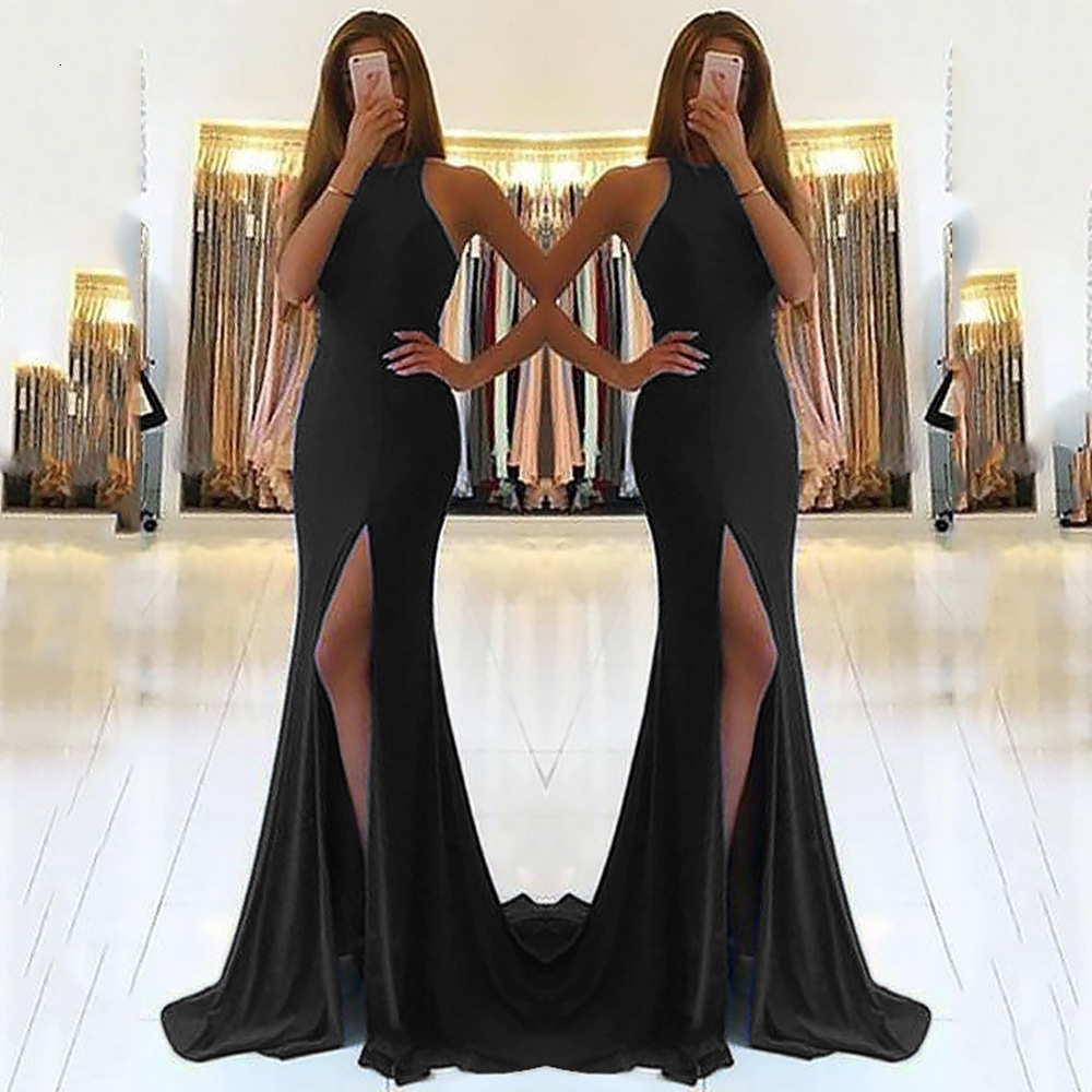 Women's 2025 Spring/Summer Sexy Hanging Neck Slim Fit Wrap Hip Hollow out Long Dress Women