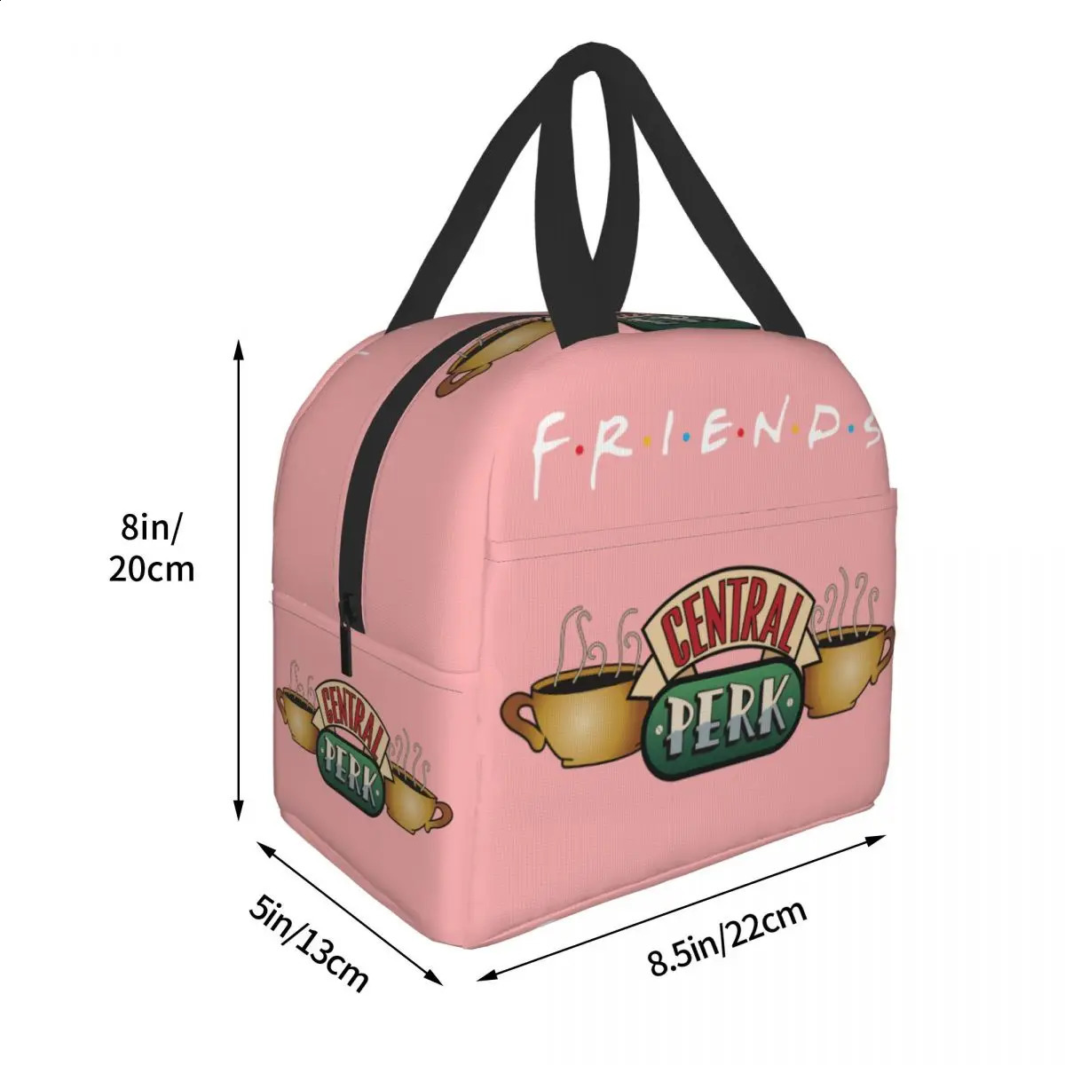 Classic TV Show Central Perk Friends Lunch Bag Cooler Insulated Box Womens and Childrens School Work Picnic Food Storage 250401