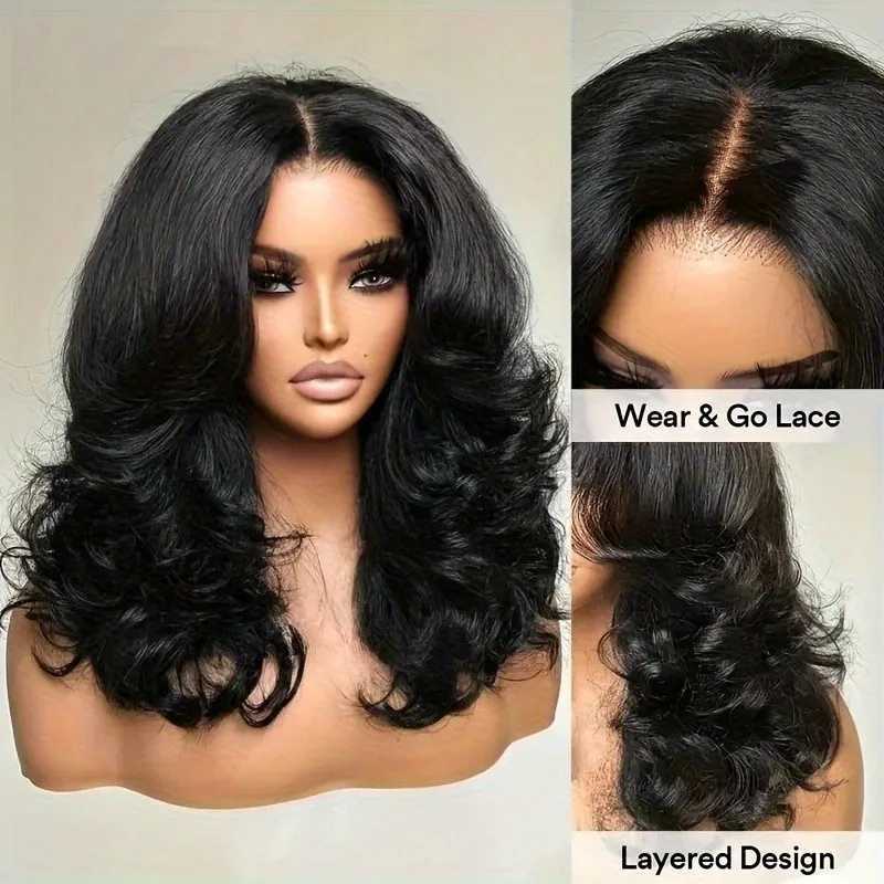 200 Density Human Hair Wig13x4 HD Lace Closure Pre Plucked Pre-Cut Wig Natural Black Color Ready-to-Wear Wig Natural LookT251111