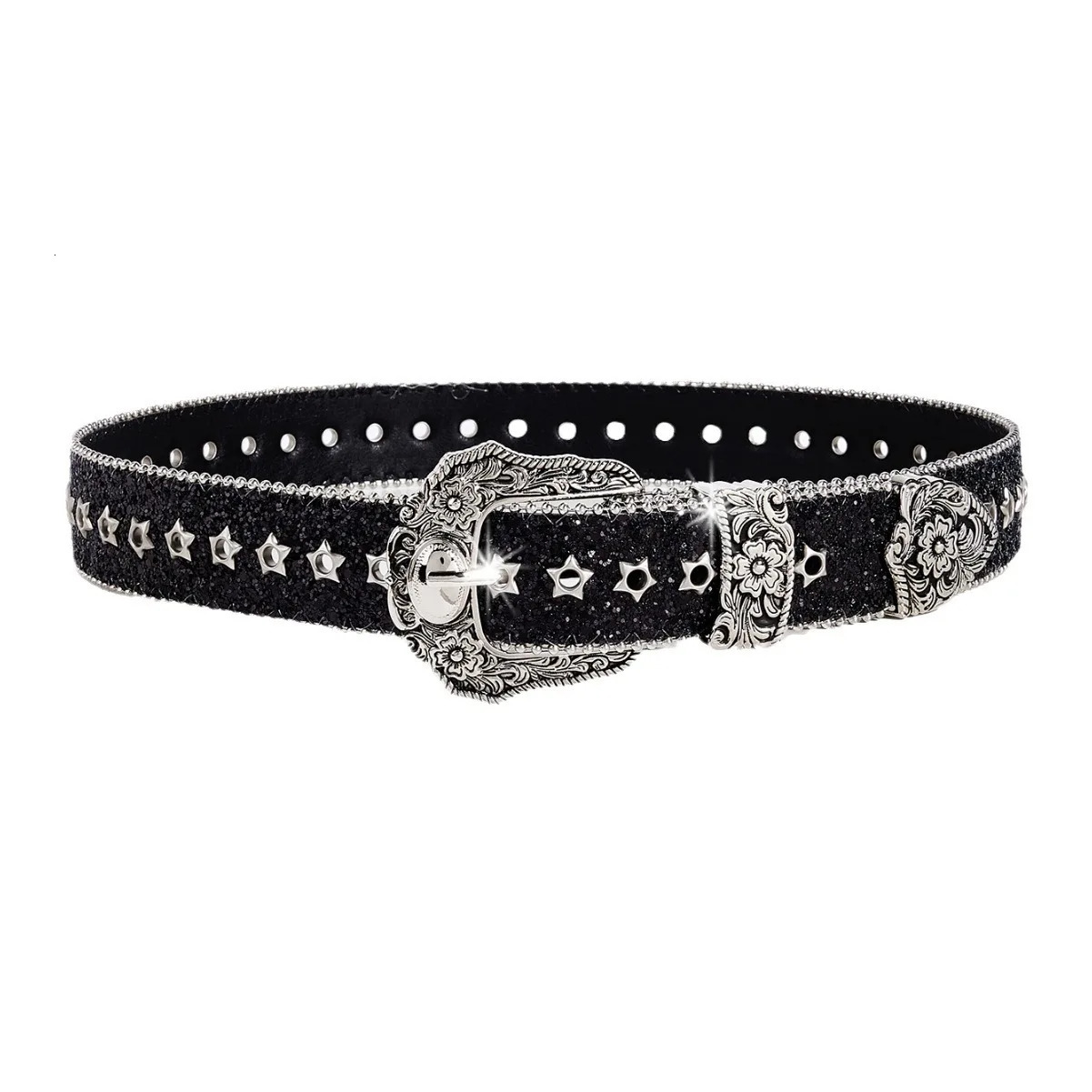 Belt Womens Style American Retro Decorative Skirt Paired with Suit Ins Style Personalized Belt Subculture Black Belt 251110