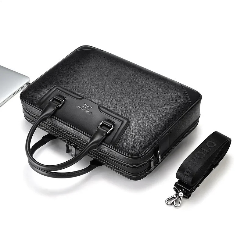 Briefcase mens leather handbag single shoulder cross bag business travel mens fashion business bag 250410