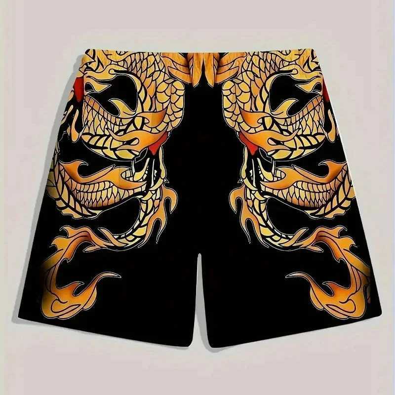 3D printed colorful neon light mens shorts landscape patterns beach shorts summer leisure street breathable swim trunksW250410