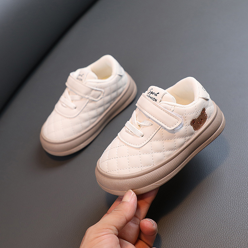 Kid's Sneakers Toddler Casual Sports Shoes for Boys PU Leather Kidszworld Kids Hook & Loop Students Girls School Running Shoes Size 21 - 30 K0203