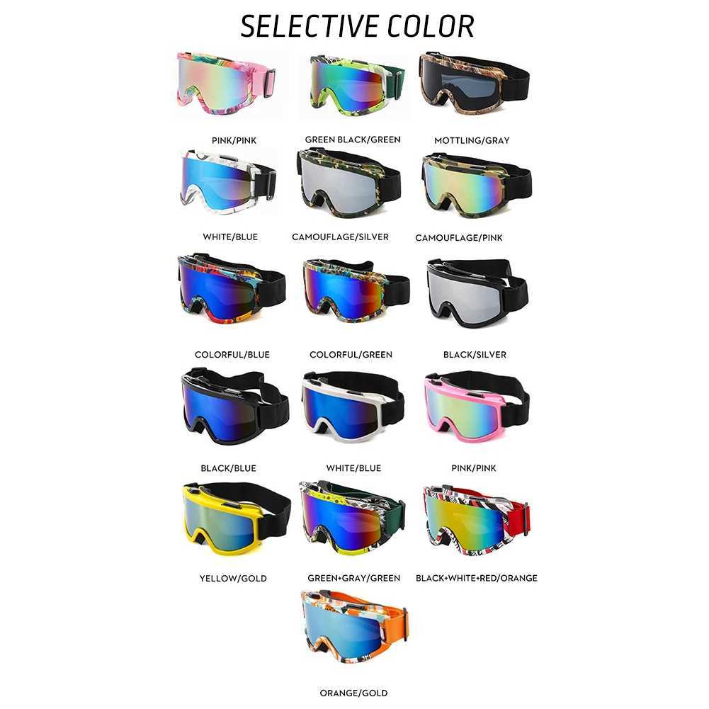 Double Layer Ski Goggles With Colorful Lens Sand-Proof Polarized Ski Goggles Anti-Collision Anti-Glare Lens Goggles For Skiing K251110