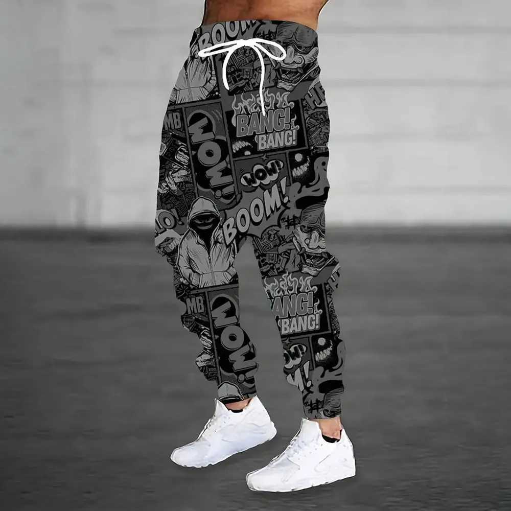Mens loose casual pocket sweatpants winter new thick warm pantsXJ250410
