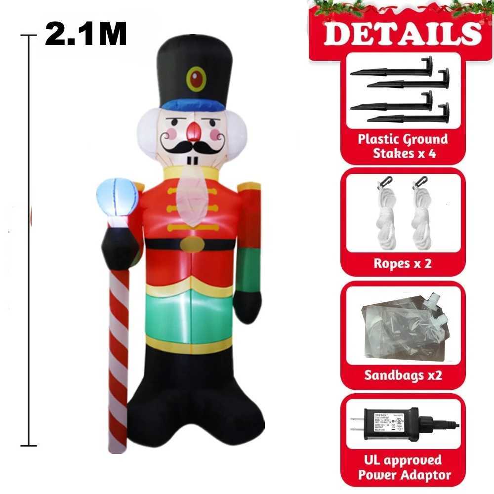 Christmas 210cm Nutcracker Soldier inflatables Blow Up Christmas Decoration 2025 Home Yard Garden Outdoor Party Xmas Decor Y251111