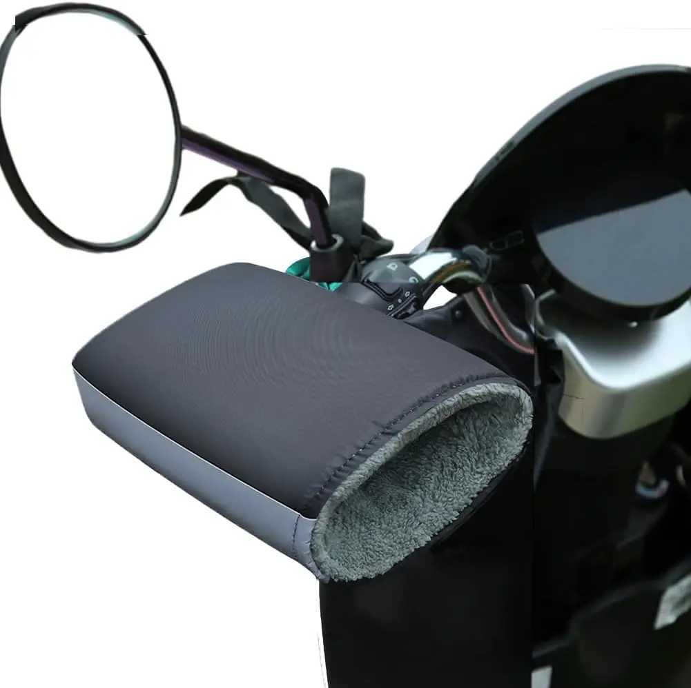 Universal Winter Motorcycle Gloves Handlebar Muffs Reflective Strip Warm Handle Bar Cover for Motorbikes Scooters Riding Gear S25118