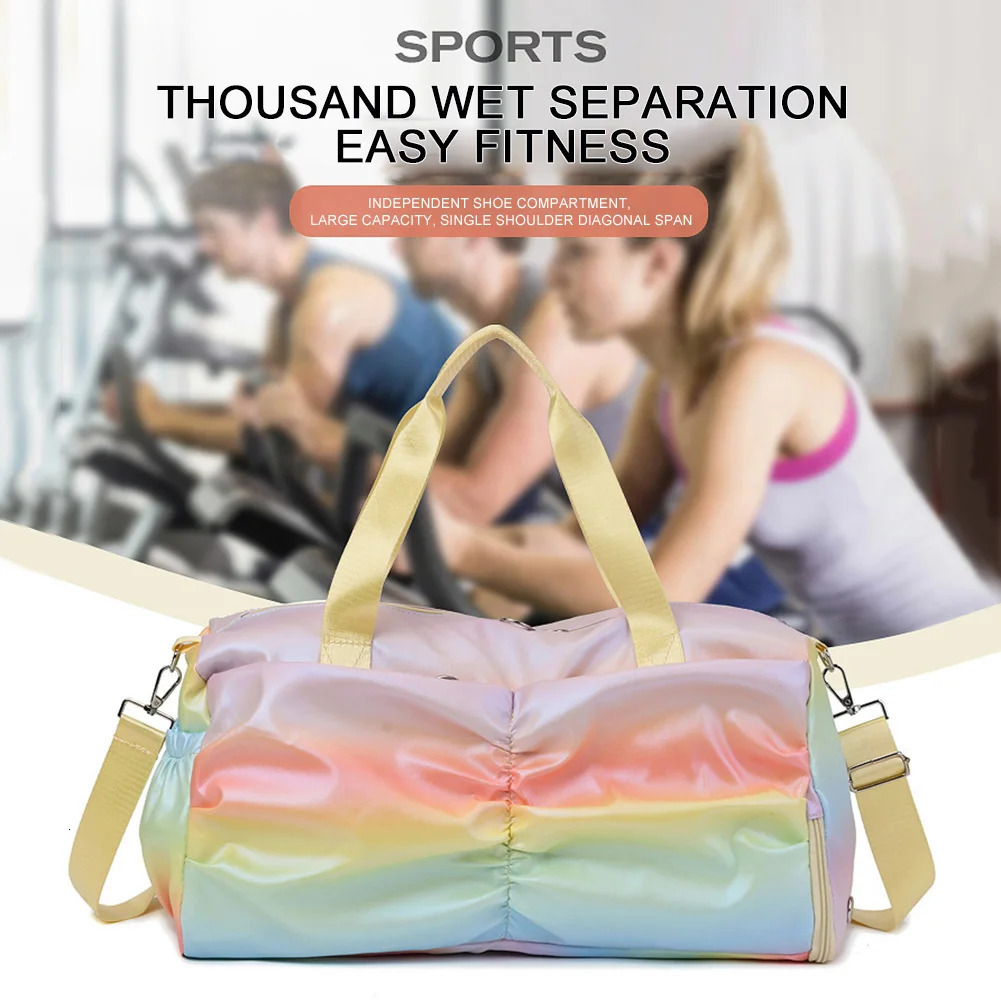 Women Gym Bag Waterproof Large Capacity Fitness Bag Adjustable and Detachable Shoulder Straps for Sleepovers/Trips/Sports/Dance 251110