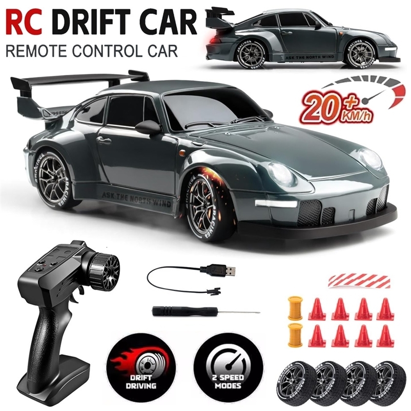 124 Rc car 4WD RC Drift car 24Ghz with Dual Drifting Tires LED Lights 20KM/H Race Toy Remote Control Car for Adults Kids 251107