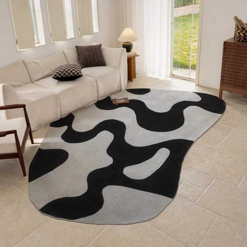 Irregular Shapes Rugs for Bedroom Home Washable Floor Mat French Style Living Room Decoration Thick Plush Carpet Fluffy Soft Rug Y251110