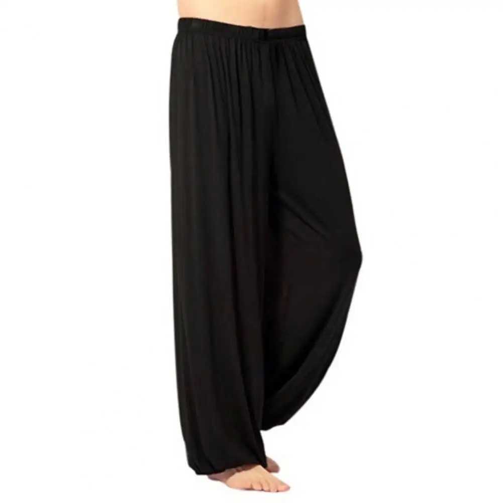 Solid color loose straight pants mens sports pants fashion casual spring clothing mens sports yoga pants fashion dance clothesXJ250410