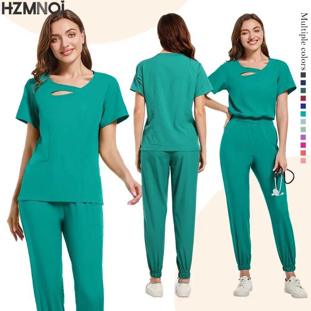 High Quty Medical Uniforms Women Scrubs Sets Nursing Accessories Hospital Beauty Sn Spa Work Clothes Suit Surgical Gowns X2504101
