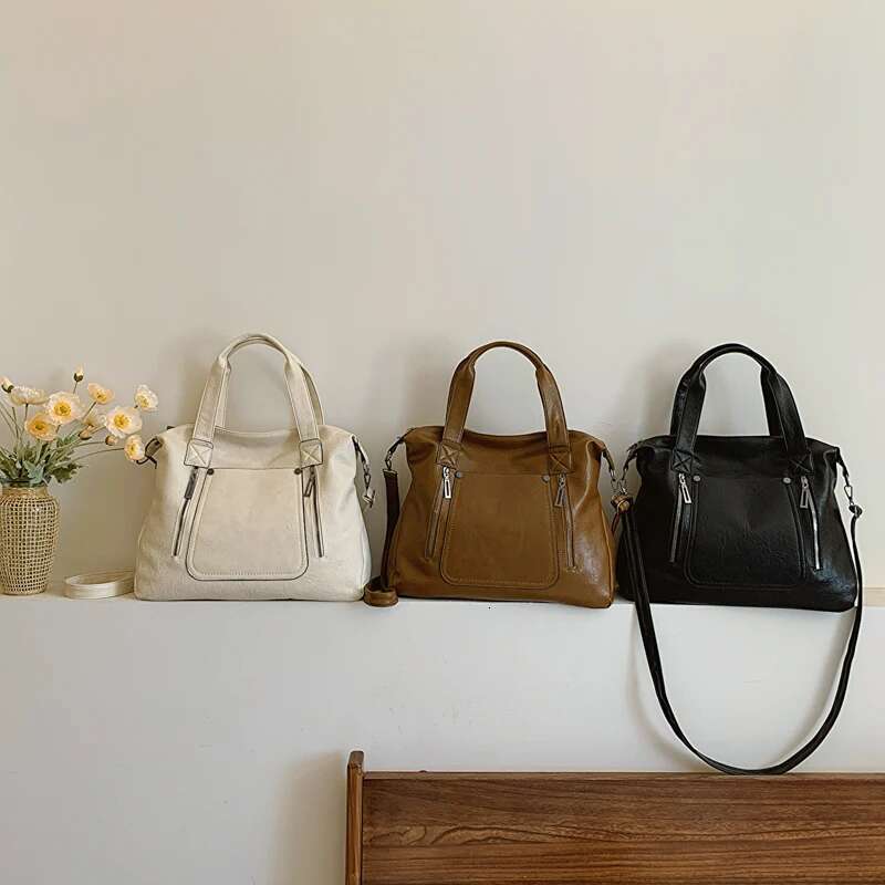 2025 new solid color business oversized shoulder bag designed for both men and women, sturdy, durable, waterproof and dustproof4
