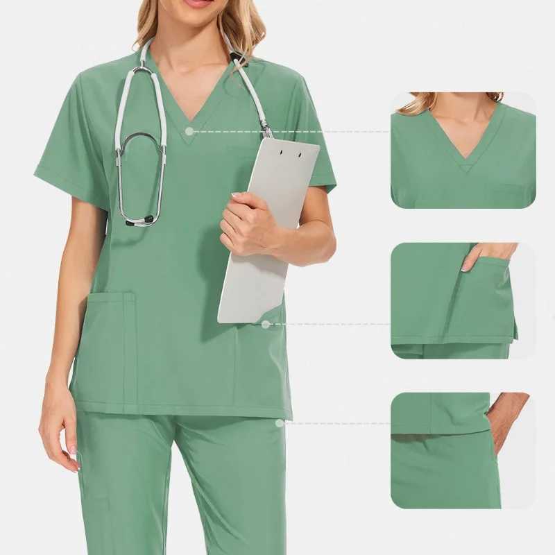 Nurse Uniform Female Hospital Doctor Male Medical Sports Shirt Nursing Pants Neutral Workshop Uniform Beauty Spa Work Clothes New X2504105
