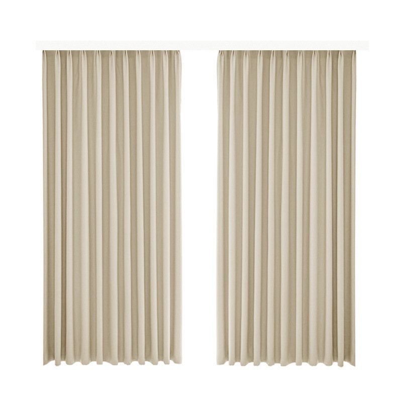 T0021 New Chenille Curtain Fabric Wholesale Cream Modern Simple Living Room Bedroom Blackout Curtain Finished Product