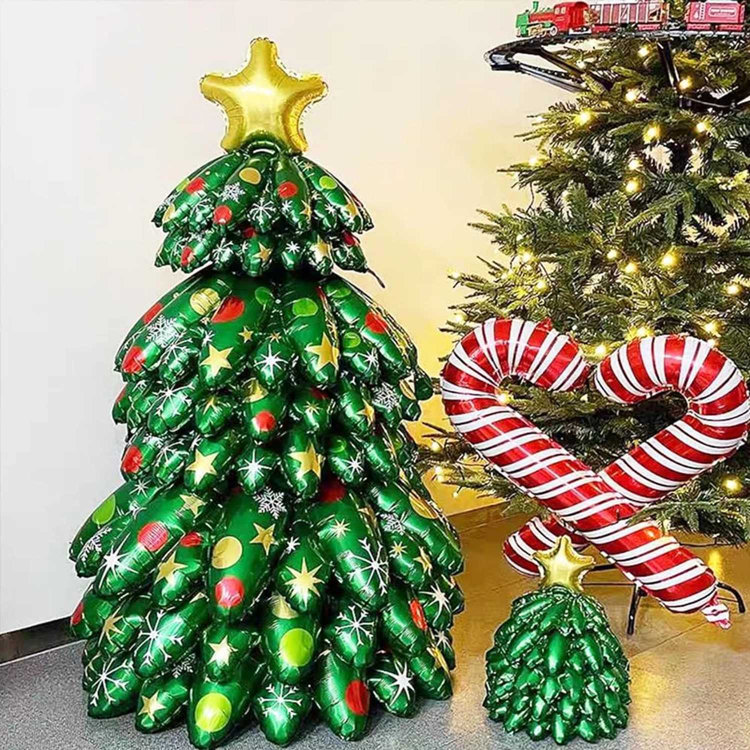 Christmas Large Inflatable Christmas Tree Helium Balloon for Christmas Eve Theme Party Supplies New Year Background Outdoor Decorations Y251111