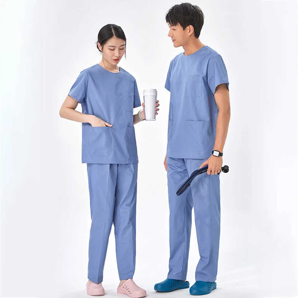 Korean scrub suit medical uniform hospital nurse doctor work uniform surgical gown mens dental pet veterinary scrub X250410