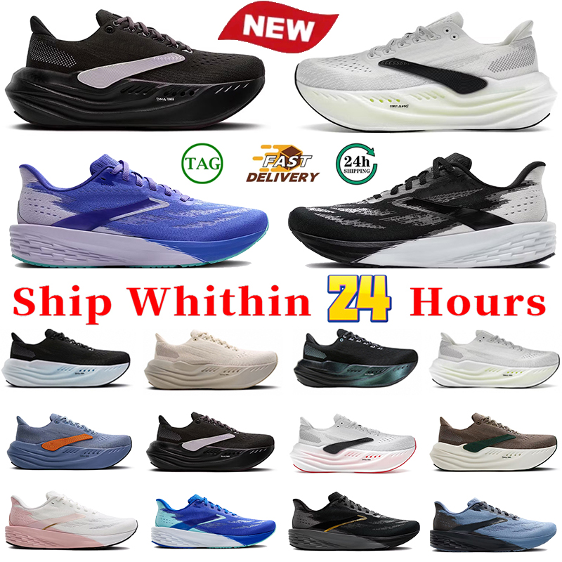 Designer Running Shoes for men women Glycerin sneakers Launch 11 almond peach Black Orchid Ice Grey women sports sneakers trainers men outdoor Breathable shoe