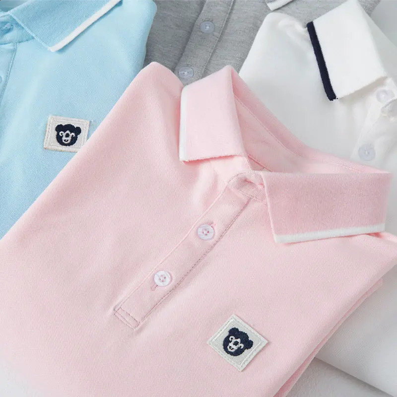 Children Polo Shirts Long Sleeve T-shirts for Kids Clothes Teenager School Uniform Boys Girls Outfits Toddler Clothing 250410