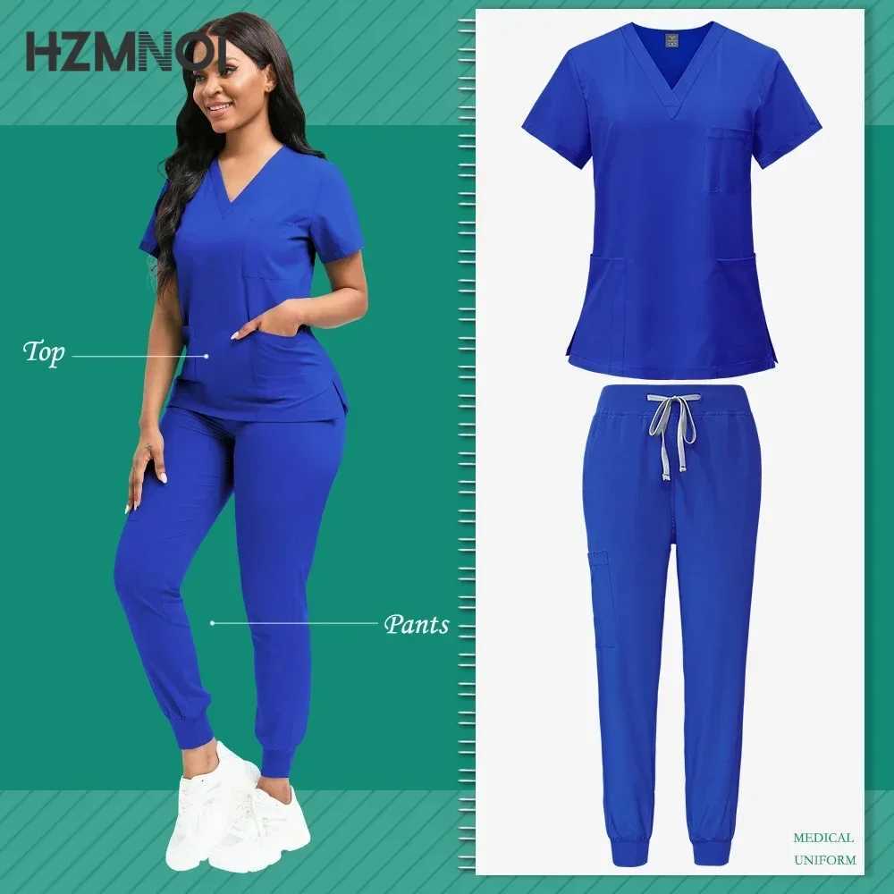 Scrubs Women Beauty SPA Uniform Pet Clinic Store Veterinary Dentistry Work Clothes Set High-quty Medical Nurse Uniform Unisex X250410