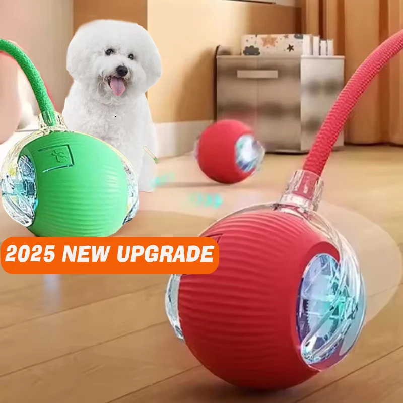 Dog Interactive Ball ToyAutomatic Rolling RechargeableSmart Puppy ToyIntelligent Balls Toy for Dogs 251110