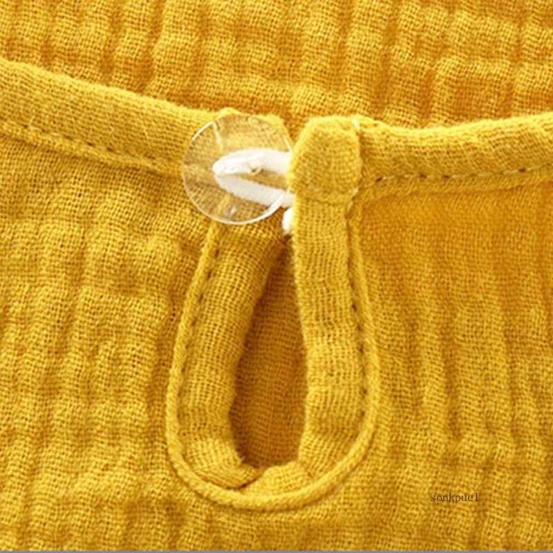 2024 Summer New Gauze Cotton Boys and Girls Tank Top+Shorts Set Childrens Baby Home Clothing Baby 2-piece SetXJ250410