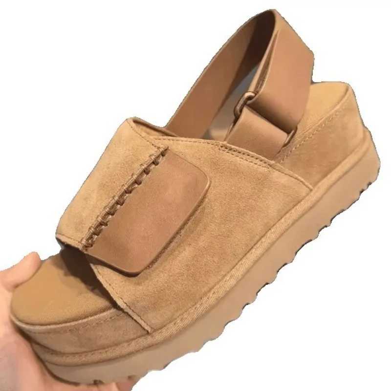 2024 Spring/Summer New Womens Leather Lace Sandals Roman Beach ShoesXJ250410