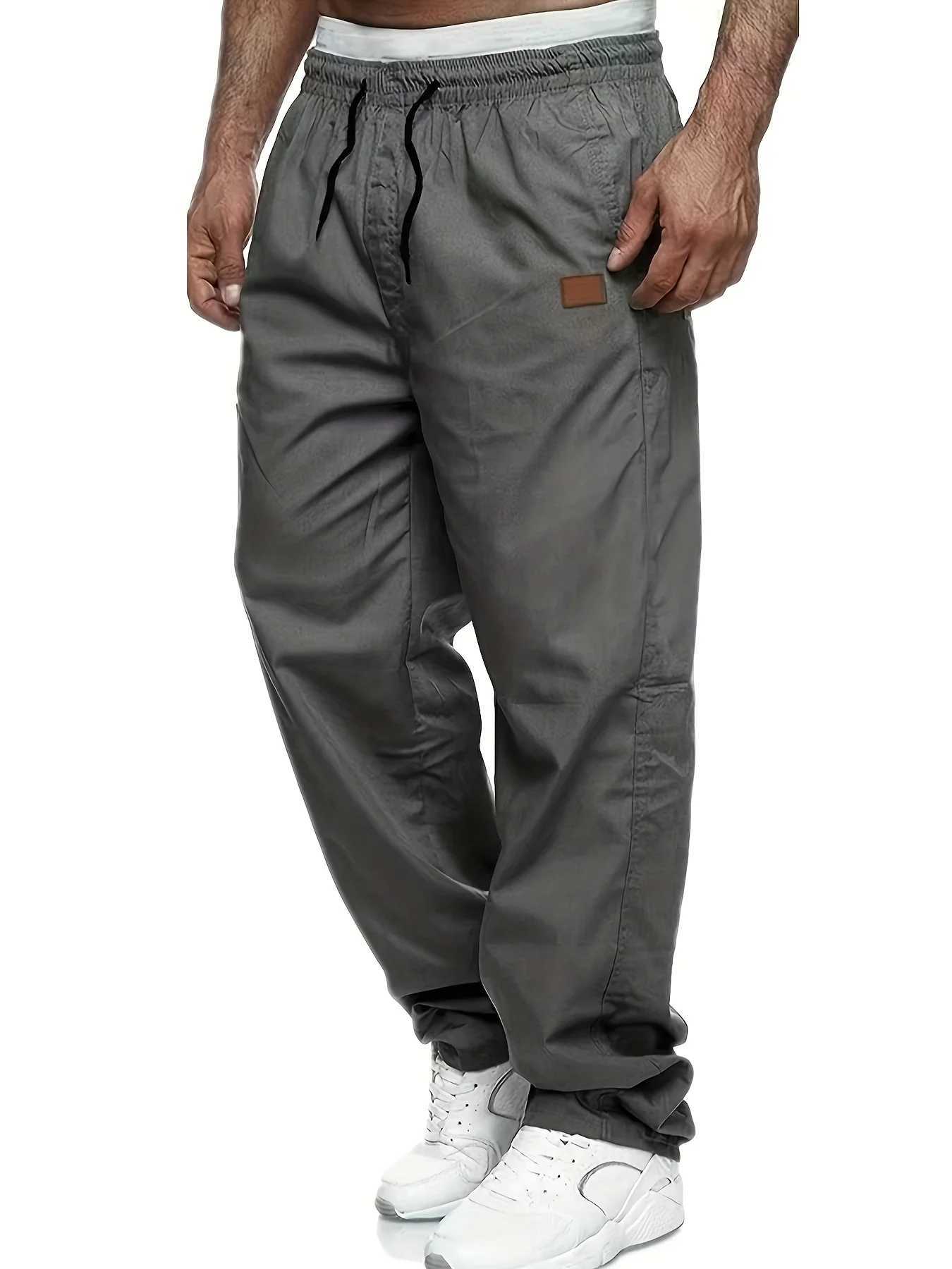 Mens casual jogging pants for relaxation suitable for cargo pants drag and drop sports pants hiking outdoor diagonal sports pantsXJ250410