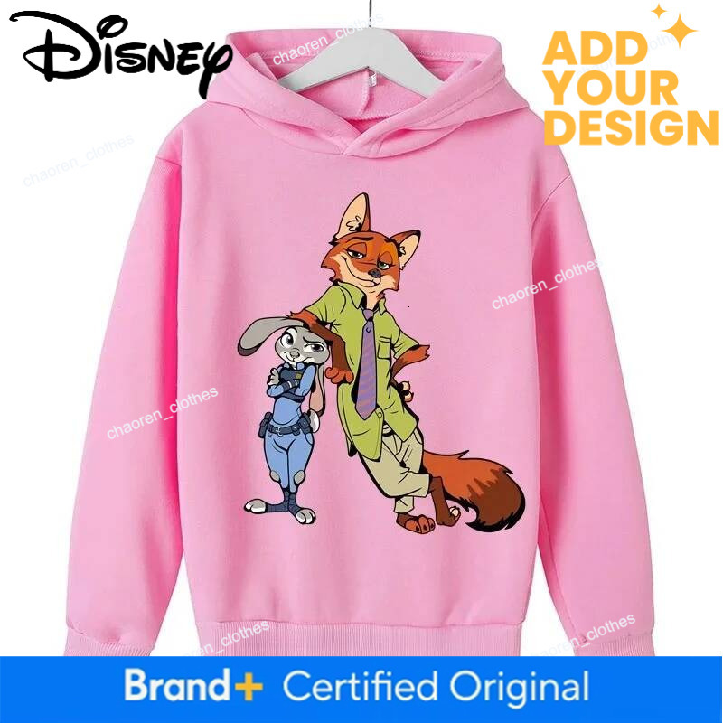Disney Zootopia Fashionable Children's Clothing, Disney Zootopia, Judy Nick Hoodie, Sweatshirt, Casual Street Style, Pullover Hoodie