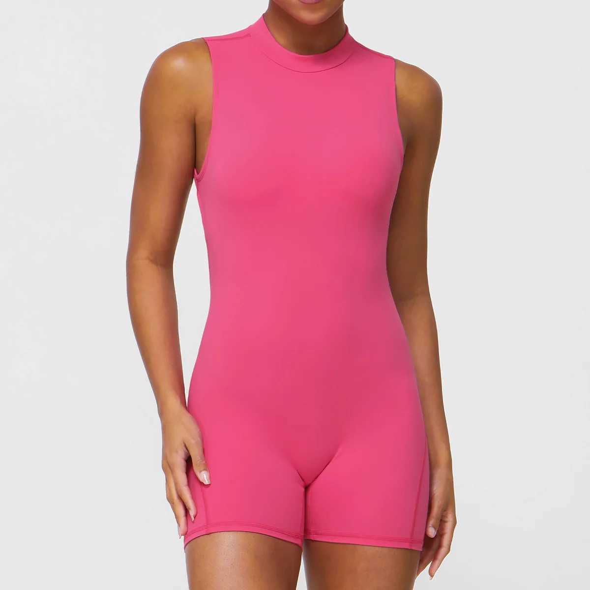 Lo Short sports jumpsuit womens sportswear with bar 2025 gym top womens fitness yoga suitW250411