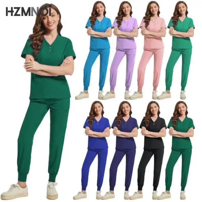 Scrub Hospital Uniform Medical Top Pants Nurse Uniform High Fashion Uniforms Nursing Scrubs Set Hot Sell Surgical Gowns X250410